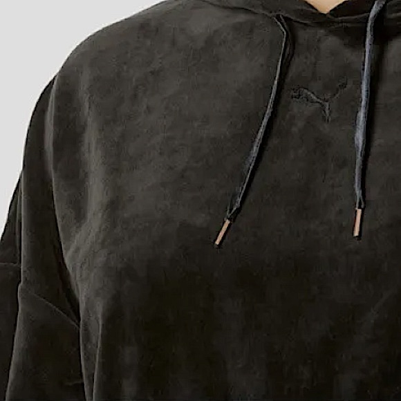 Classic Retro Puma Velour Hoodie - Picture 1 of 9